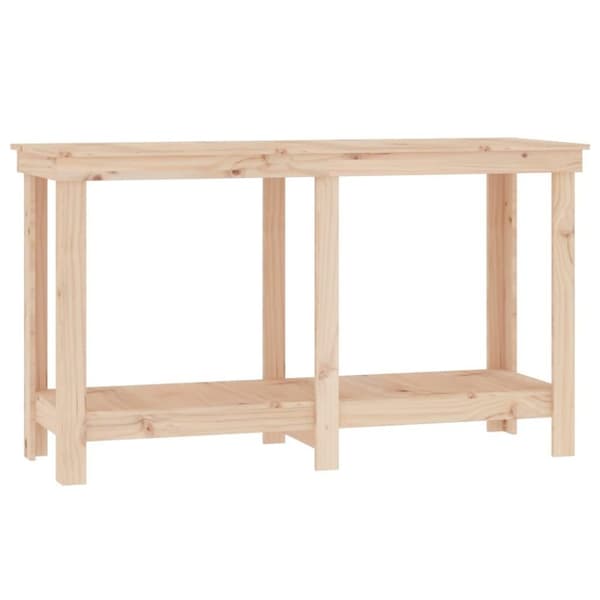 vidaXL Työpenkki 140x50x80 cm täysi mänty