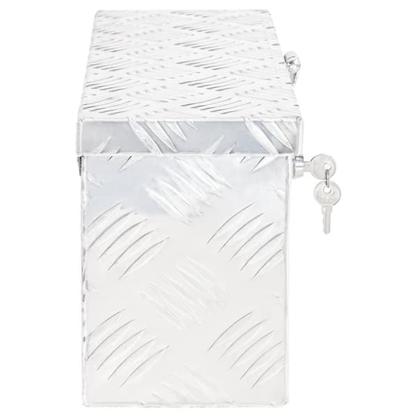 vidaXL opbevaringskasse 50x15x20,5 cm aluminium sølvfarvet
