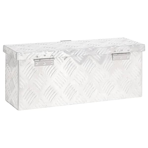 vidaXL opbevaringskasse 50x15x20,5 cm aluminium sølvfarvet