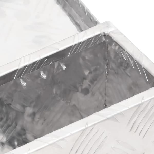 vidaXL opbevaringskasse 50x15x20,5 cm aluminium sølvfarvet