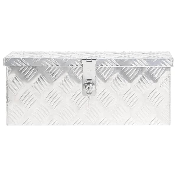 vidaXL opbevaringskasse 50x15x20,5 cm aluminium sølvfarvet