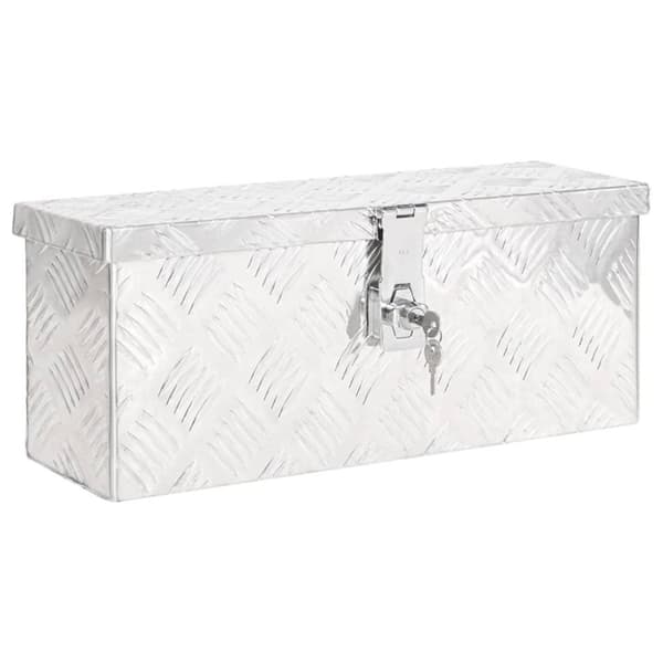 vidaXL opbevaringskasse 50x15x20,5 cm aluminium sølvfarvet