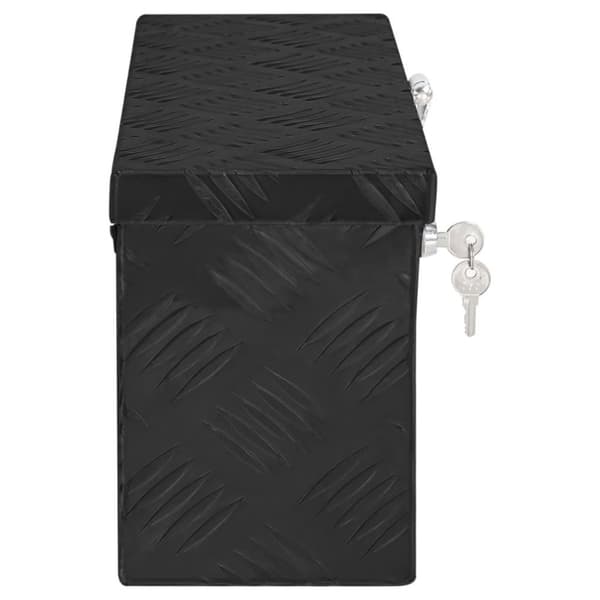 vidaXL Säilytyslaatikko musta 50x15x20,5 cm alumiini
