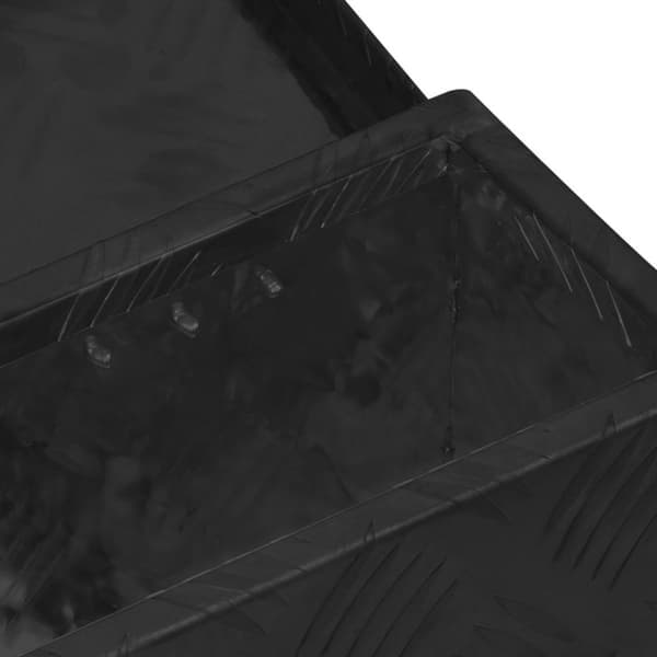vidaXL Säilytyslaatikko musta 50x15x20,5 cm alumiini