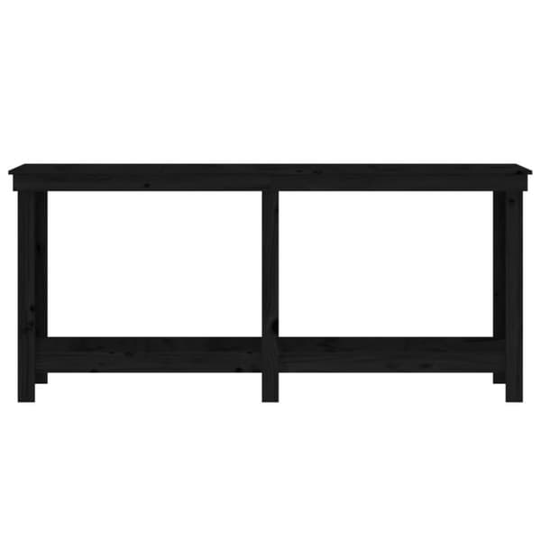 vidaXL Työpenkki musta 180x50x80 cm täysi mänty