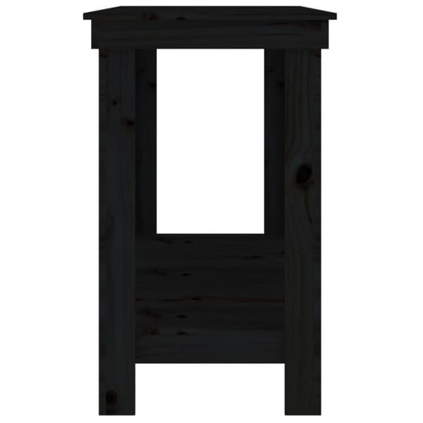 vidaXL Työpenkki musta 180x50x80 cm täysi mänty