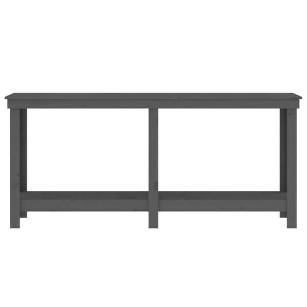 vidaXL arbejdsbord 180x50x80 cm massivt fyrretræ grå