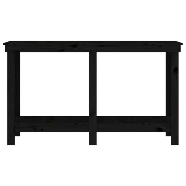 vidaXL Arbeidsbenk svart 140x50x80 cm heltre furu