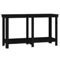 Miniatyrbilde 1 av 9: vidaXL Arbeidsbenk svart 140x50x80 cm heltre furu