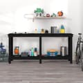 Miniatyrbilde 3 av 9: vidaXL Arbeidsbenk svart 180x50x80 cm heltre furu
