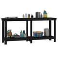 Miniatyrbilde 4 av 9: vidaXL Arbeidsbenk svart 180x50x80 cm heltre furu