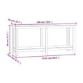 Miniatyrbilde 8 av 9: vidaXL Arbeidsbenk svart 180x50x80 cm heltre furu