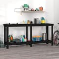 Miniatyrbilde 2 av 9: vidaXL Arbeidsbenk svart 180x50x80 cm heltre furu