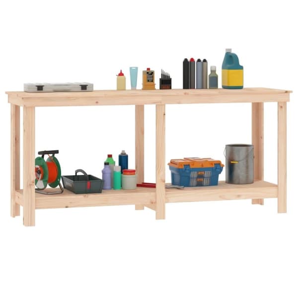 vidaXL Arbeidsbenk 180x50x80 cm heltre furu