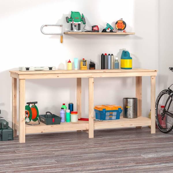 vidaXL Arbeidsbenk 180x50x80 cm heltre furu