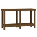 Pikkukuva 1 / 9: vidaXL Työpenkki hunajanruskea 140x50x80 cm täysi mänty