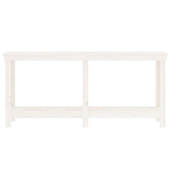 vidaXL arbejdsbord 180x50x80 cm massivt fyrretræ hvid