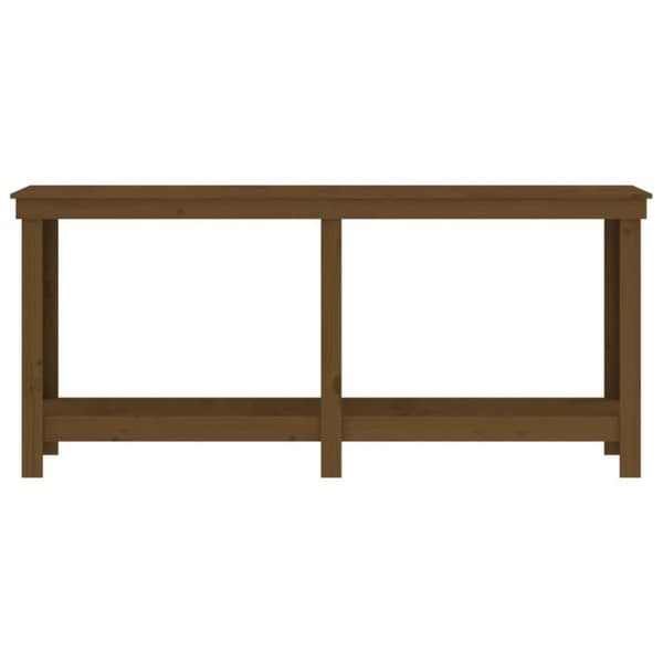 vidaXL arbejdsbord 180x50x80 cm massivt fyrretræ gyldenbrun