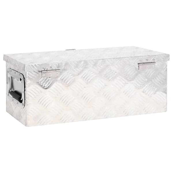vidaXL opbevaringskasse 60x23,5x23 cm aluminium sølvfarvet