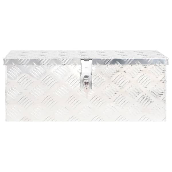 vidaXL opbevaringskasse 60x23,5x23 cm aluminium sølvfarvet