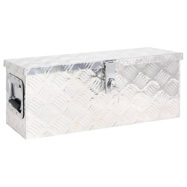 vidaXL opbevaringskasse 60x23,5x23 cm aluminium sølvfarvet