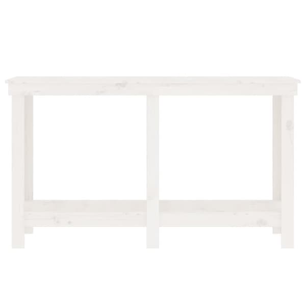 vidaXL Arbeidsbenk hvit 140x50x80 cm heltre furu