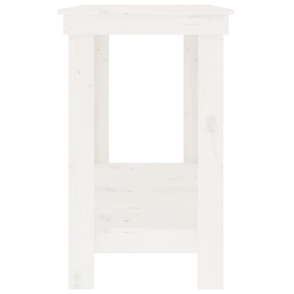 vidaXL Arbeidsbenk hvit 140x50x80 cm heltre furu