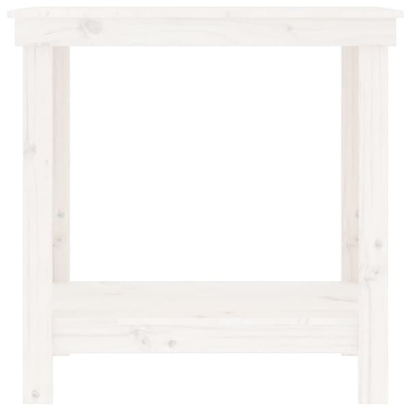 vidaXL arbejdsbord 80x50x80 cm massivt fyrretræ hvid
