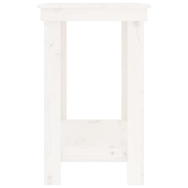 vidaXL arbejdsbord 80x50x80 cm massivt fyrretræ hvid