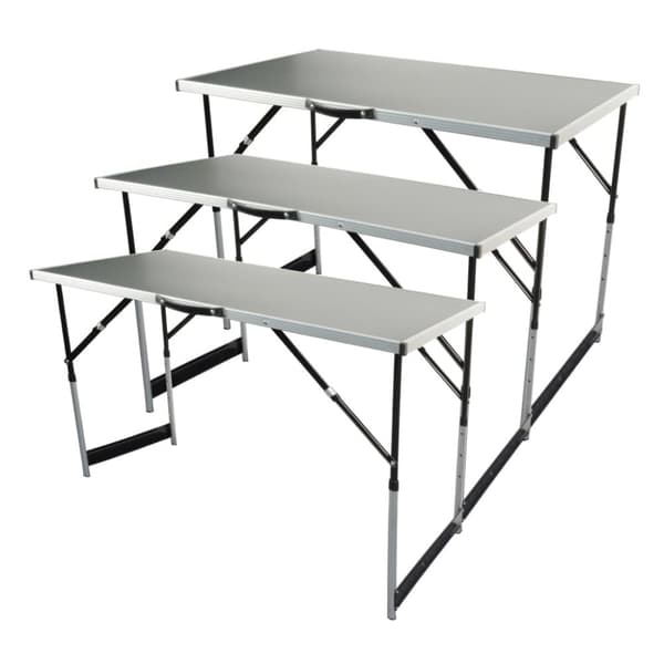 Brüder Mannesmann Multifunksjonelle foldebord aluminium 3 stk