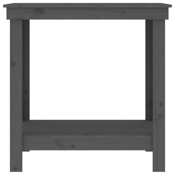 vidaXL arbejdsbord 80x50x80 cm massivt fyrretræ grå
