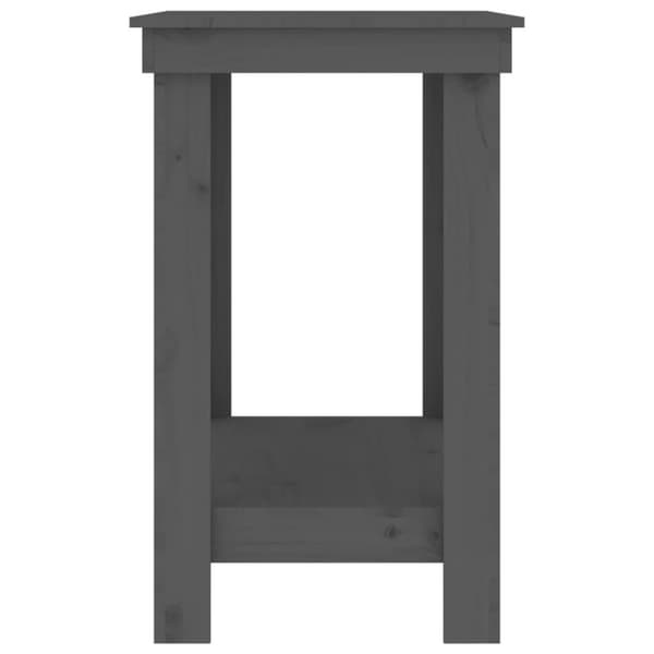 vidaXL arbejdsbord 80x50x80 cm massivt fyrretræ grå