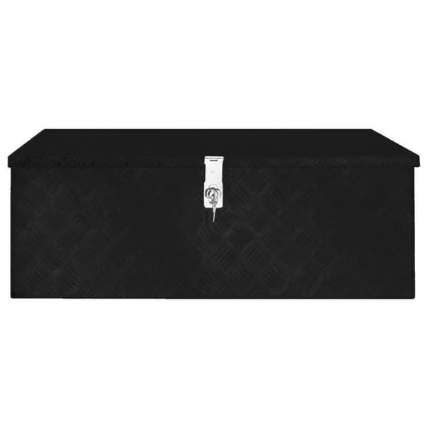 vidaXL Säilytyslaatikko musta 90x47x33,5 cm alumiini
