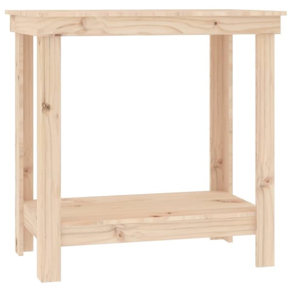 vidaXL arbejdsbord 80x50x80 cm massivt fyrretræ