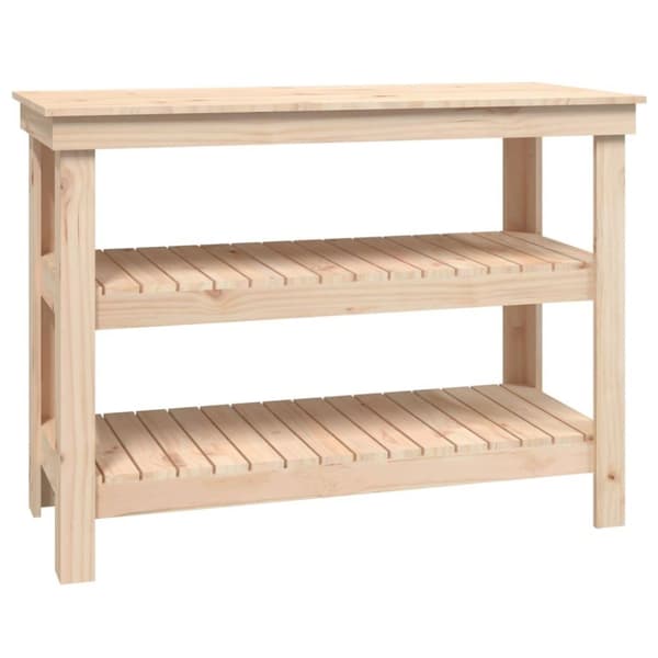 vidaXL Työpenkki 110,5x50x80 cm täysi mänty