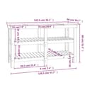 Miniatyrbillede 6 af 7: vidaXL arbejdsbord 142,5x50x80 cm massivt fyrretræ