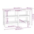 Pikkukuva 8 / 11: vidaXL Työpenkki valkoinen 142,5x50x80 cm täysi mänty