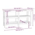 Pikkukuva 8 / 11: vidaXL Työpenkki harmaa 142,5x50x80 cm täysi mänty