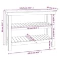 Pikkukuva 9 / 10: vidaXL Työpenkki musta 110,5x50x80 cm täysi mänty