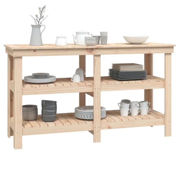 vidaXL Arbeidsbenk 142,5x50x80 cm heltre furu