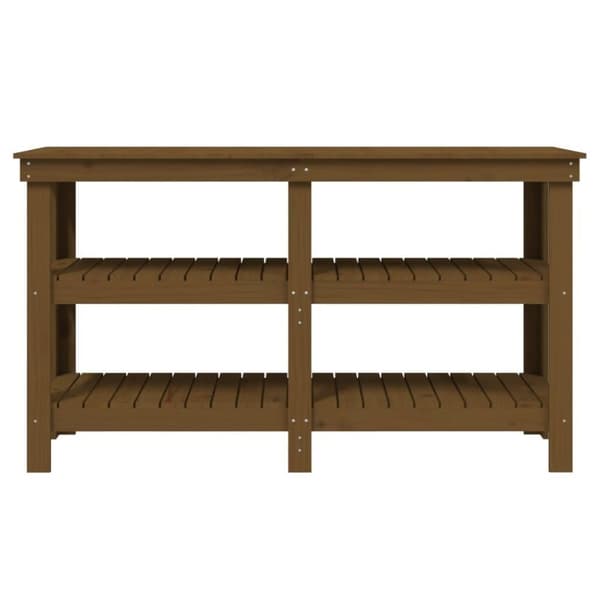 vidaXL Arbeidsbenk honningbrun 142,5x50x80 cm heltre furu