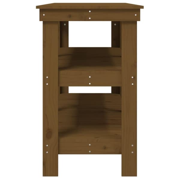 vidaXL Arbeidsbenk honningbrun 142,5x50x80 cm heltre furu