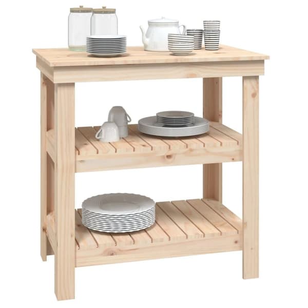 vidaXL Arbeidsbenk 78,5x50x80 cm heltre furu