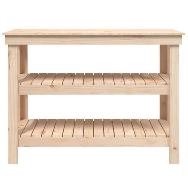 vidaXL Skobänk 110,5x50x80 cm massiv furu