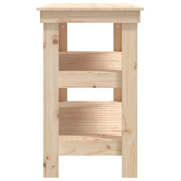 vidaXL Skobänk 110,5x50x80 cm massiv furu