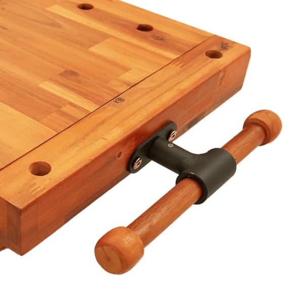 vidaXL Arbeidsbenk bordplate med skrustikke 52x44x9,5 cm heltre akasie