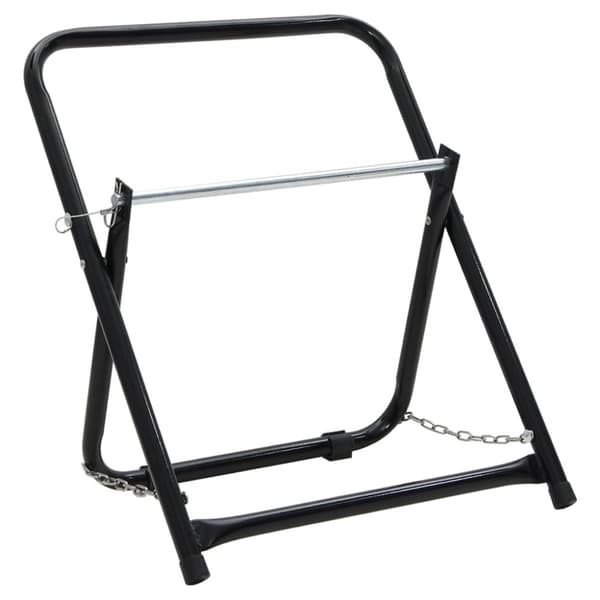 vidaXL vandslangestativ 48 cm 45 kg pulverlakeret stål sort