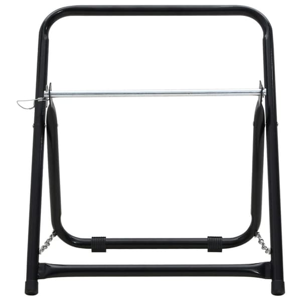 vidaXL Slangespolestativ 48 cm 45 kg svart pulverlakkert stål