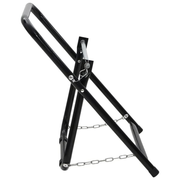 vidaXL Slangespolestativ 48 cm 45 kg svart pulverlakkert stål