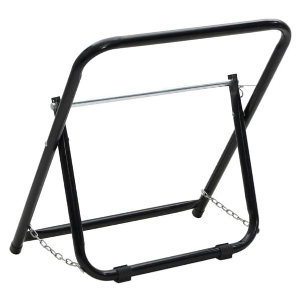 vidaXL Slangespolestativ 48 cm 45 kg svart pulverlakkert stål